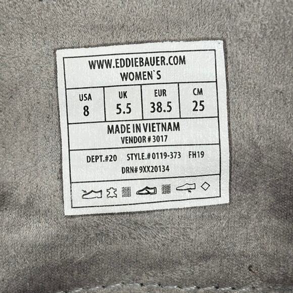 Eddie Bauer Atlas Cloudline Chukka Ankle Boots Gray Suede and Herringbone Size 8 - Picture 7 of 9